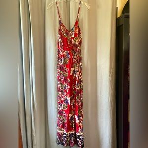 Flowered Jumpsuit with Pockets